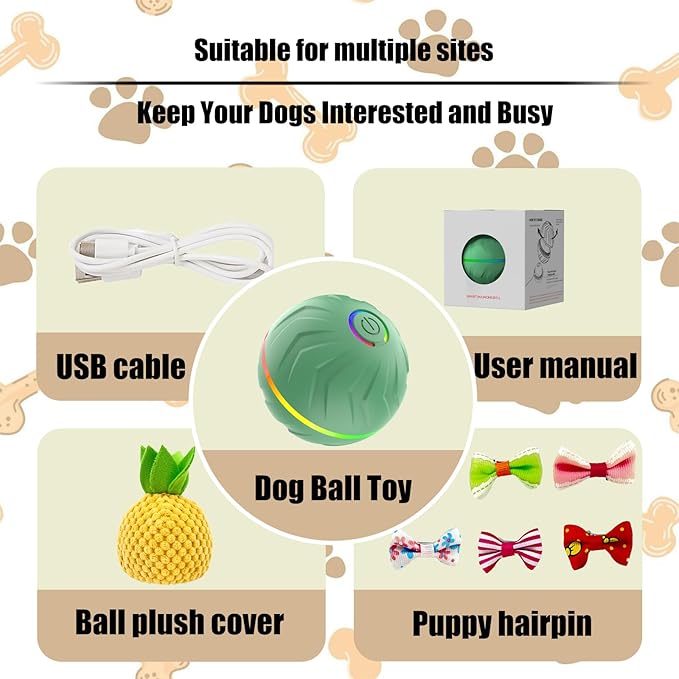 Valentines Day Gifts Interactive Dog Toys Dogs Ball, Moving Dog Toy - Image 7