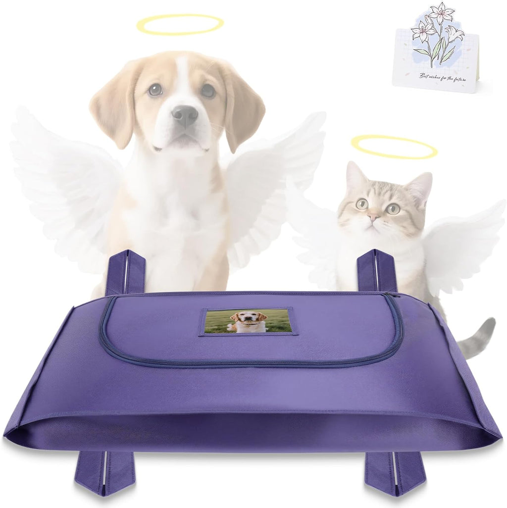 Pet Burial Bag with Memorial Keepsake Card, Navy, L