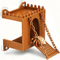 Hermit Crab Climbing Wall Foraging Cave Hermit Crab Accessories Climbing Toy Viewing Moist Hideaway Tank Enrichment Decor for Crabs Parrots Lizards Chameleon Reptiles