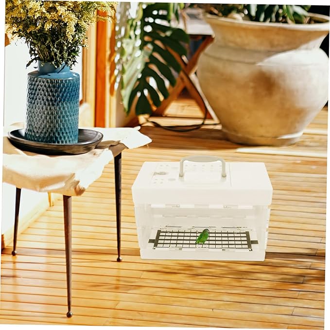 POPETPOP Parakeet Cage Bird Travel Carrier Small Bird Cage - Image 9
