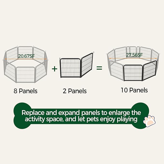 Yaheetech Dog Playpen, 24 inch 2 Panels Dog Pen - Image 6
