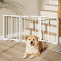 Free Standing Dog Gate Indoor, Foldable Dog Gate for Stairs Doorways