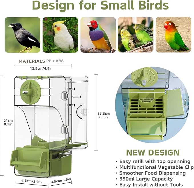 Automatic Bird Feeder, Bird Cage Feeder - Image 3