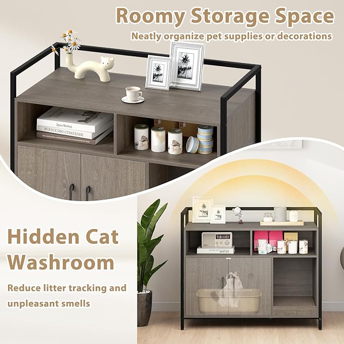 Giantex Cat Litter Box Enclosure - Image 3
