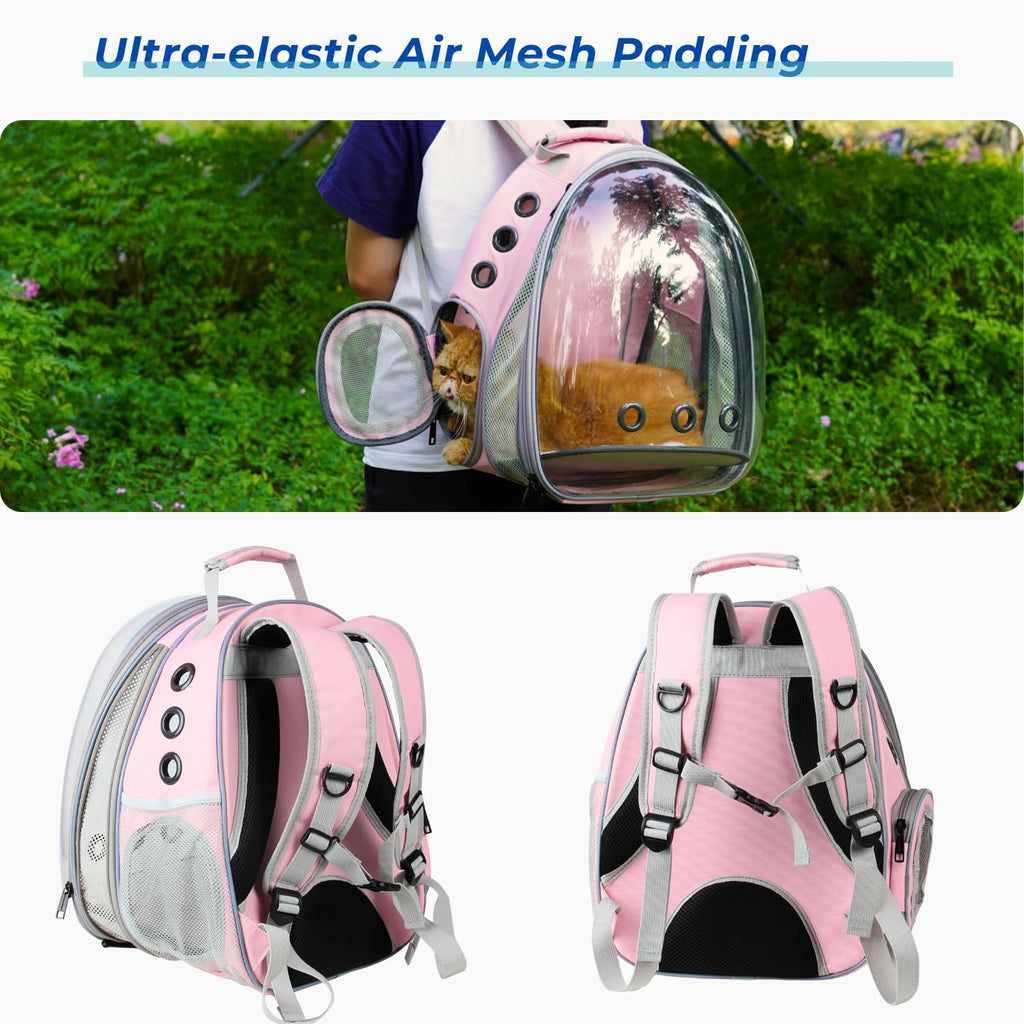 Lollimeow Cat Backpack Carrier, Pet Bubble Backpack, Supports up to 16 lbs