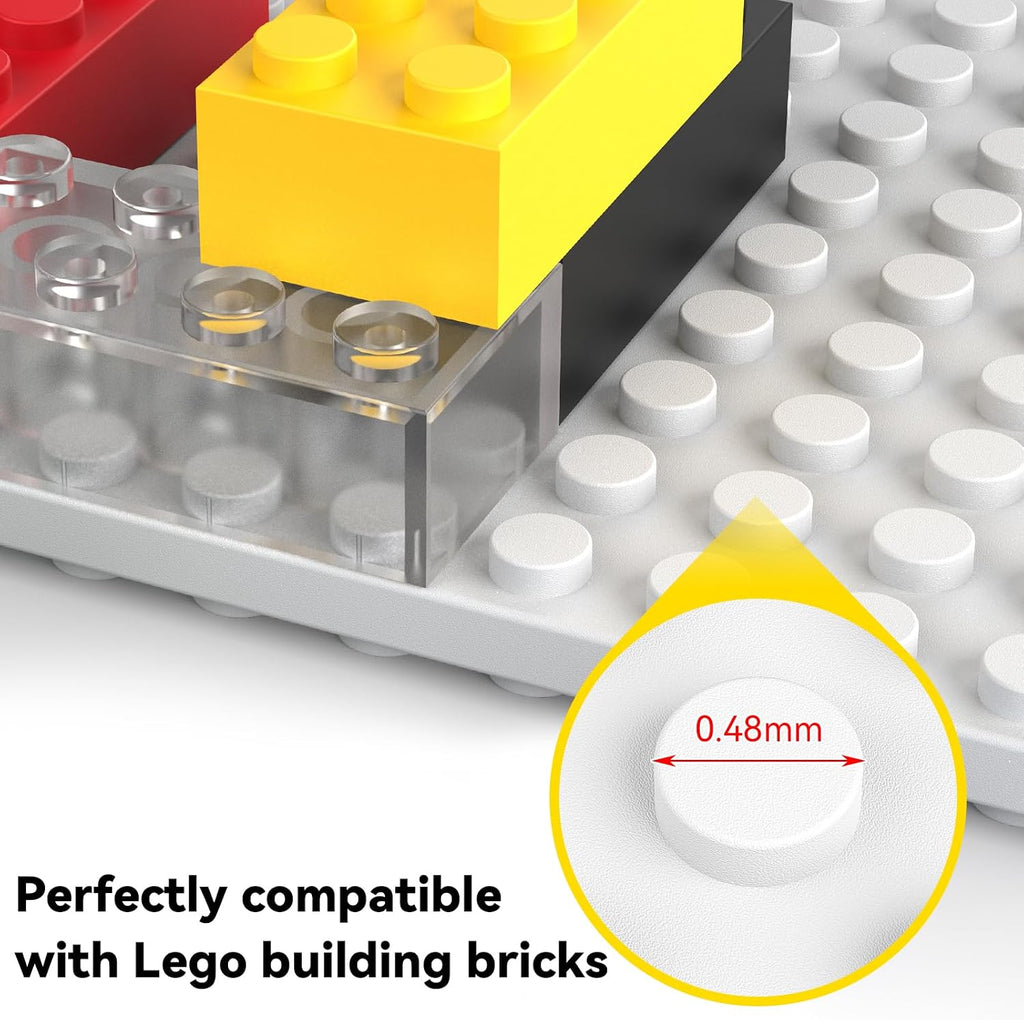 BlissBox 4-Pack Floating Shelves for Wall Compatible with Lego Bricks,White