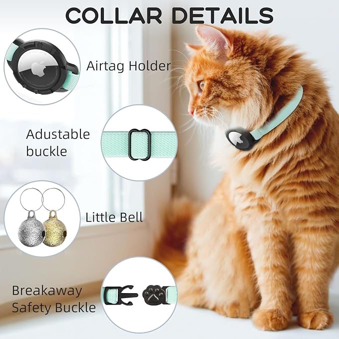 AirTag Cat Collars, Stretchy Collar - Image 5