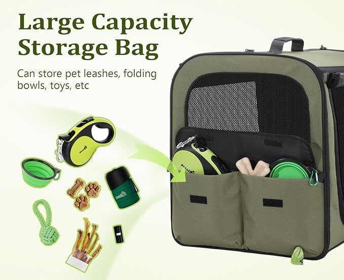 Pecute Dog Car Carrier Stable and Light Weight, Expandable Extra Space Dog - Image 8