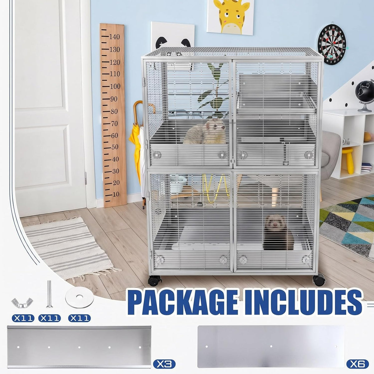 9 Pcs Scatter Guards Compatible with Ferret & Critter Nation Cages