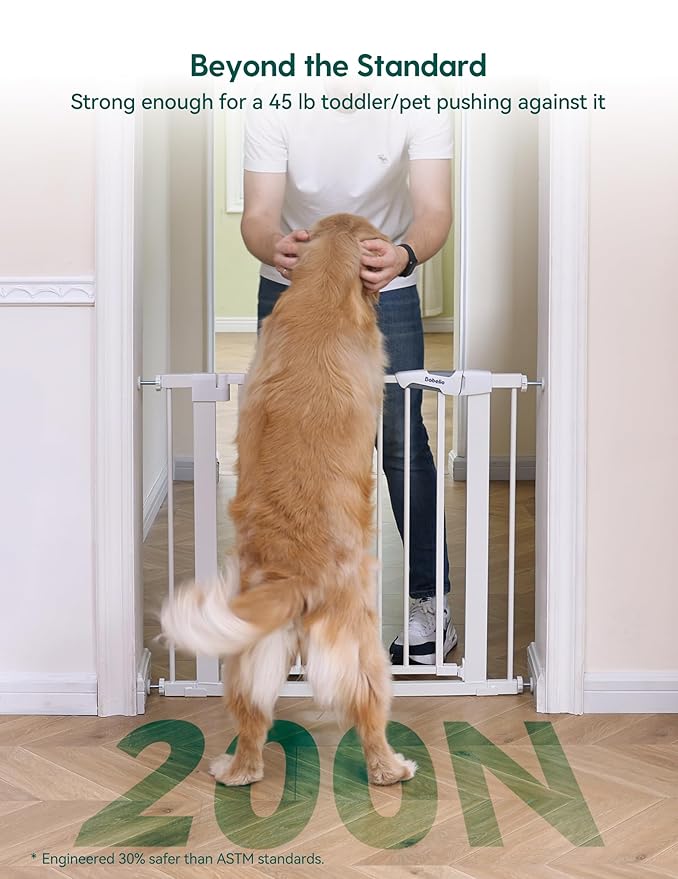 Babelio 36" Tall Baby Gate, PressGuard P7, 29-55" Auto Close Pressure Mounted - Image 2