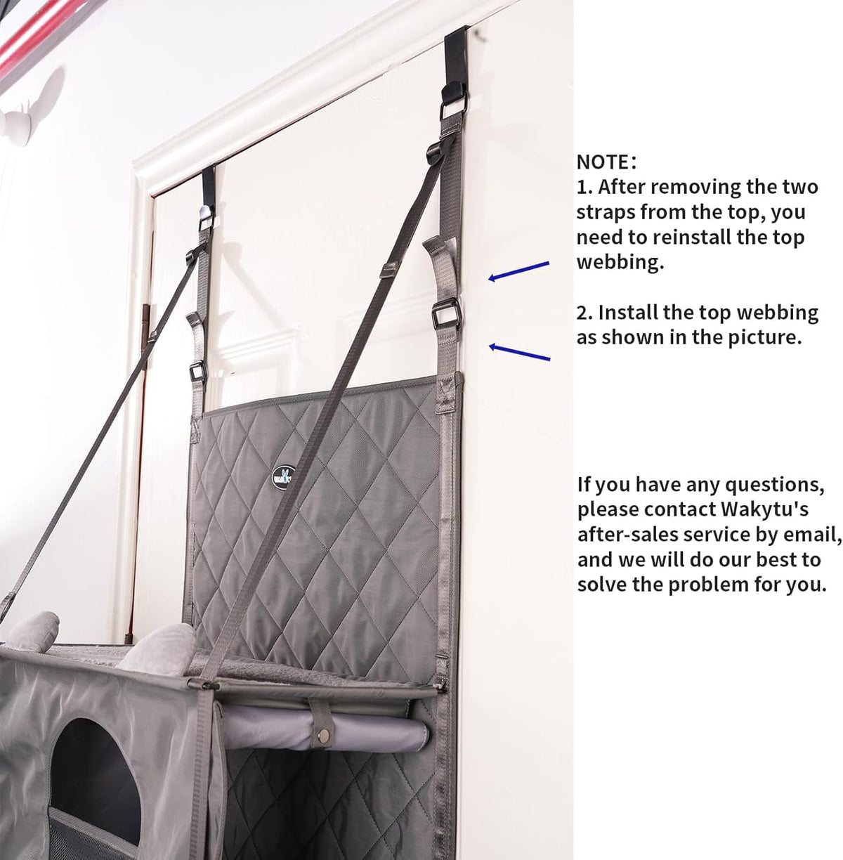 Hanging Cat Tree,Door Mounted Climber Cat Hammock for Indoor,4 Story