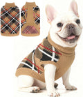 EXPAWLORER Fall Dog Sweater for Small Medium Large Dogs, Plaid Pet Clothes