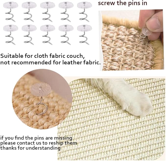 2PCS Cat Scratcher Mat Sofa Protector Natural Sisal Cat Scratching Mat Cat - Image 6