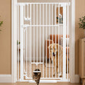 51" Extra Tall Cat Gate with Cat Door, Adjustable Pet Gate for Doorways
