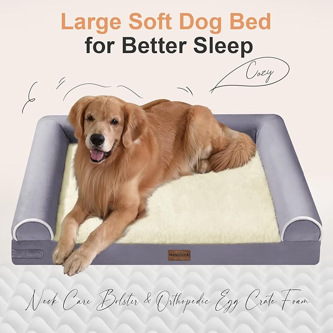 Large Dog Bed Orthopedic Washable: Jumbo Dog Bed Bolster Extra Large Dogs Egg - Image 2