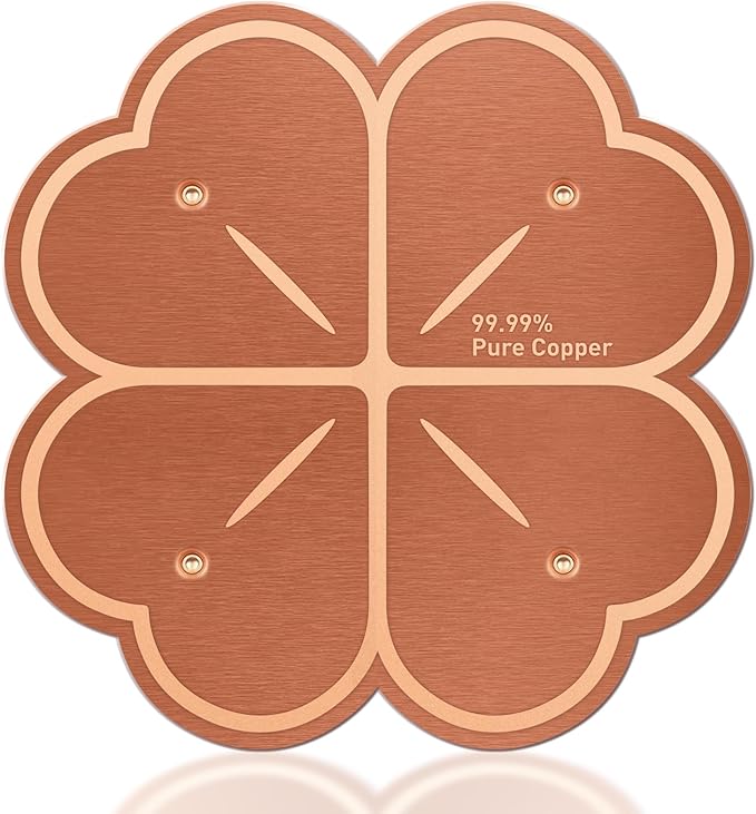 Bird Bath Copper Disk, Four-Point Support Design 99.99% Pure Copper Cleaning by KKILICY
