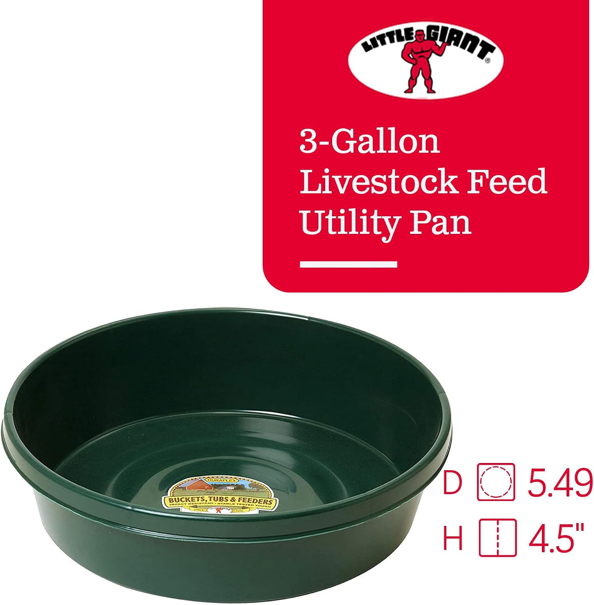 3 Gallon Plastic Utility Pan