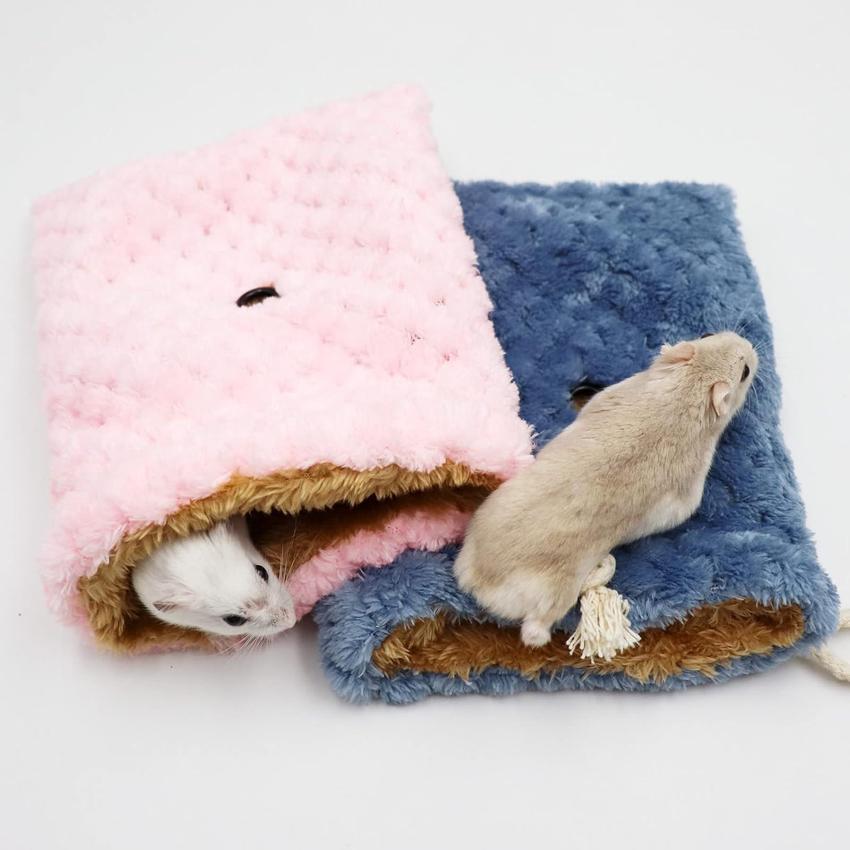 Sugar Glider Bonding Pouch Carrier Bag, Small Animals Sleeping Pouch Bag with Breathable Vent and Drawstring, Portable Travel Bag for Sugar Glider Rat Squirrel Guinea Pig Birds Parrot (Blue)