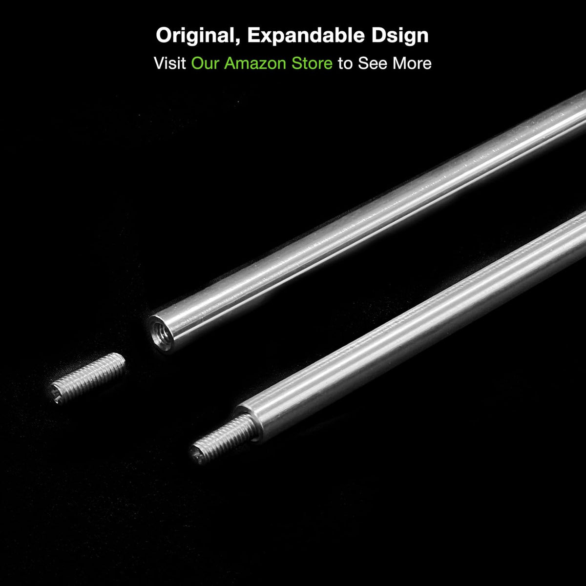 GuineaLoft™ Beams - 8 1-ft Aluminium Alloy Rods, Extendable to 4 2-ft Rods