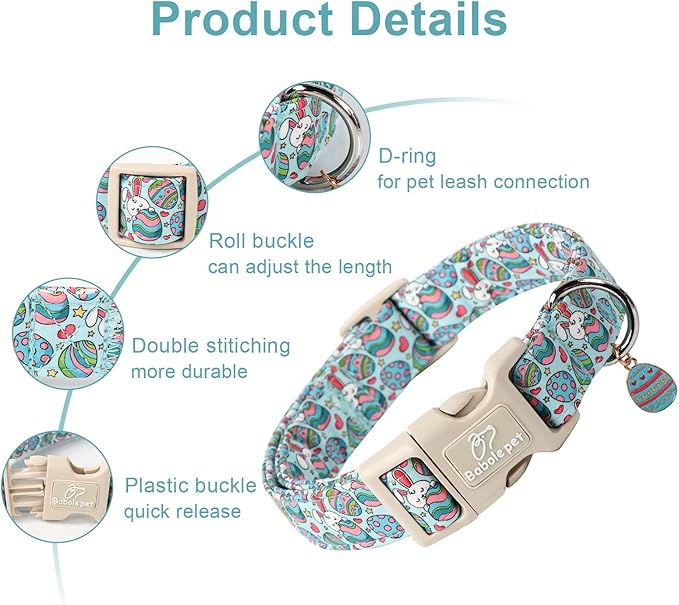Easter Dog Collar for Medium Dogs - Image 2