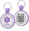 ESA Dog Tag, QR Code Dog Tag, Modifiable Free Pet Online Profile, Scannable QR by WhoseID