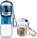 Dog Water Bottle with Food Container, Travel Puppy Water Bowl, Portable Pet by Cibaabo