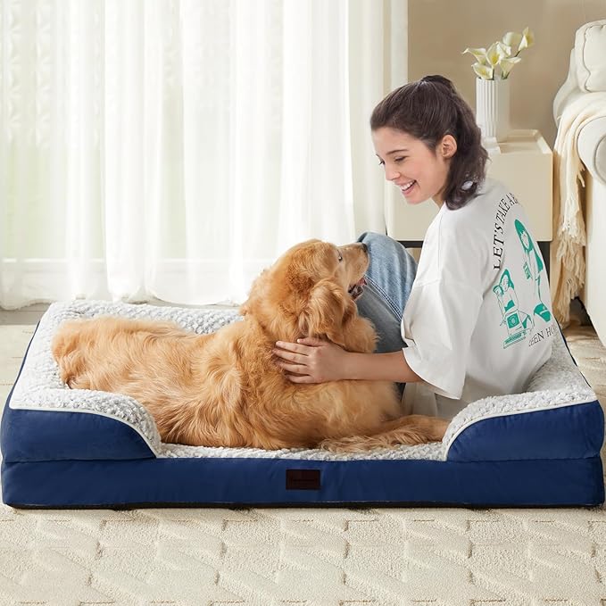 Orthopedic Dog Bed for Extra Large Dogs, Egg Crate Foam Bed for Extra Large Dogs - Image 6