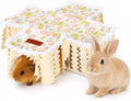 Guinea Pig Hideout Tunnel - Bunny Hideout, Machine Washable Guinea Pig Hide Tent Houses & Habitats,Guinea Pig Accessories for Hamster/Chinchilla/Dwarf Rabbit-Playing Resting(Rabbit)