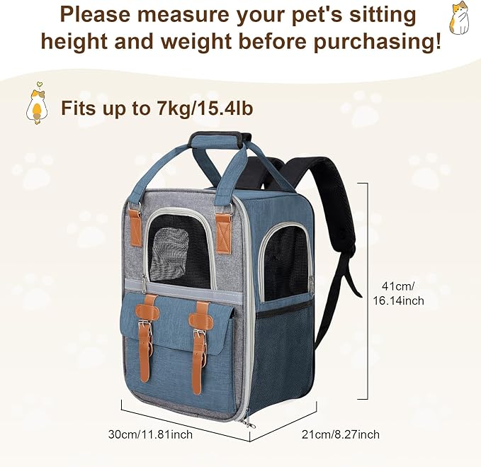 ‌YooxArmor Cat Carrier Backpack, Airline Approved Mesh Dog Backpack - Image 2