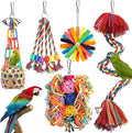 Bird Toys Rope Perch with Bell Colorful Bird Chewing Shredding Foraging Toys by YIXUND