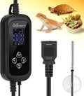 PID Dimming Thermostat for Reptiles with 1-24H Timer Setting Temperature Controller with Memory Function for Heat Lamps, Basking Bulbs & Heaters