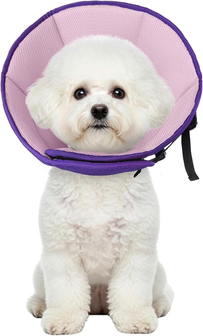 Dog Cone Collar Soft Cone for Medium Dogs After Surgery Adjustable Elizabethan by Allroaring