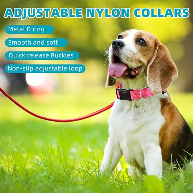 Amylove 27 Pcs Dog Collar Bulk Adjustable Nylon Puppy Collar - Image 3