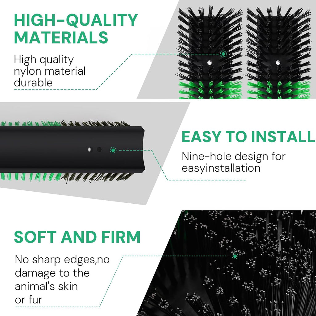 2pcs Livestock Scratching Brush with 8 Screws,Cattle and Horse Grooming Brush, Itch Relief for Horses, Goat, Cattle,Sheep,Cow and Pig,Animal Back Scratching