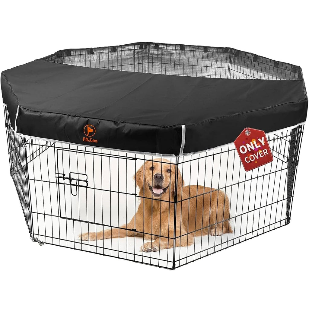 PJYuCien Playpen Top Cover for 24'' Width 8 Panel Pen, Black