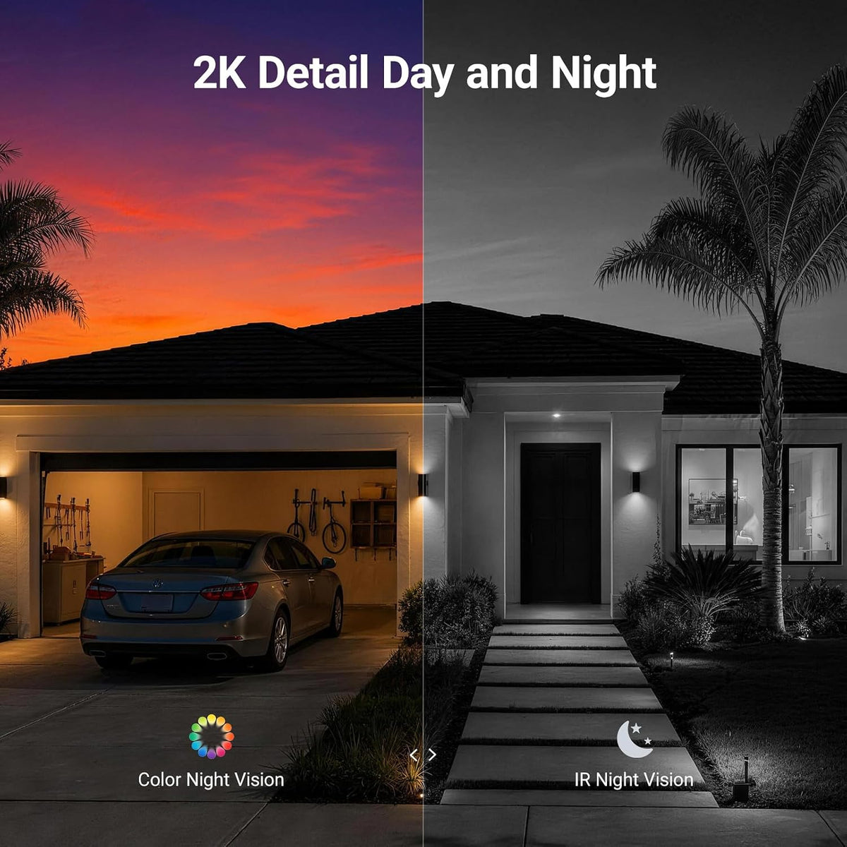 4G LTE Cellular Security Cameras, 24/7 Recording, Solar Powered Outdoor Cam No WiFi Needed for Farm&Ranch, 2K Night Vision, Built in eSIM Card(Support Verizon/AT&T/T-Mobile) - Black