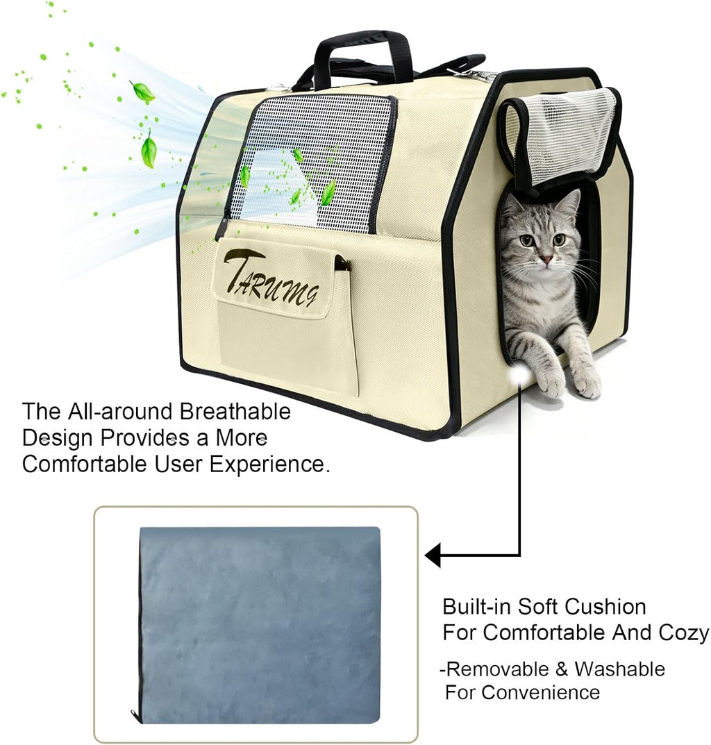 Soft‑Sided Pet Carrier, for Large Cats Small Dogs Puppies Up to 19 lbs