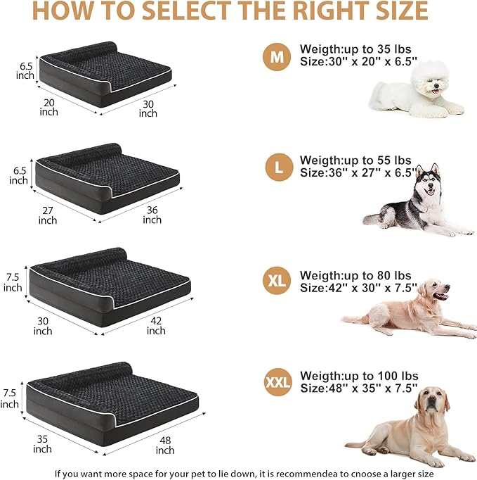BFPETHOME Orthopedic Dog Beds for Large Dogs-Waterproof Sofa Dog Bed - Image 4