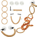 Reptile Climbing Rings 2-Pack, Suction Cup Mounted Tank Decor for Snakes, Bearded Dragons, and Lizards, Habitat Enrichment Accessory