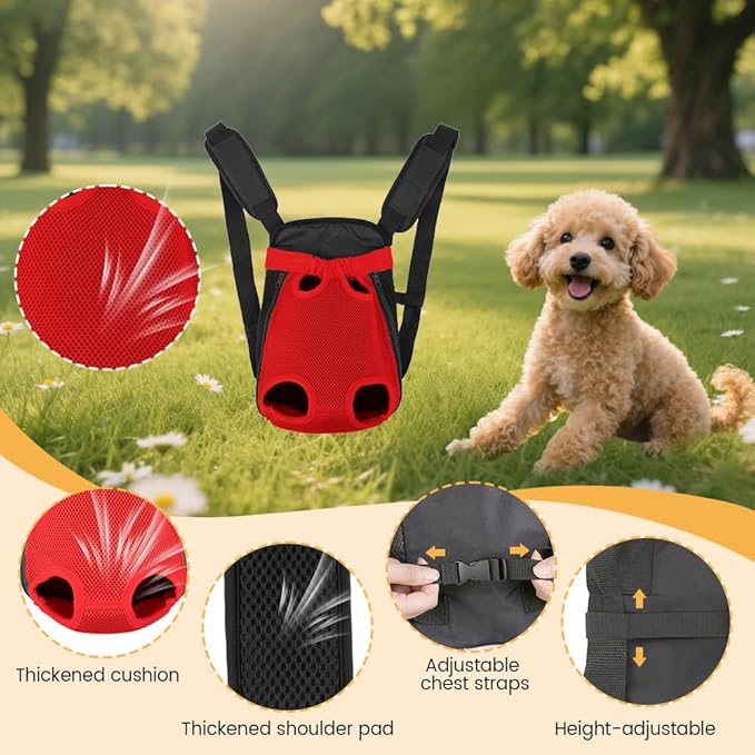 Inspack Dog Backpack Carrier/Cat Carrier, Adjustable Pet Front Carriers Travel - Image 5