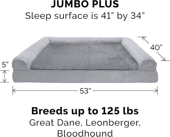 Furhaven Orthopedic Dog Bed for Large Dogs w/ Removable Bolsters & Washable - Image 3