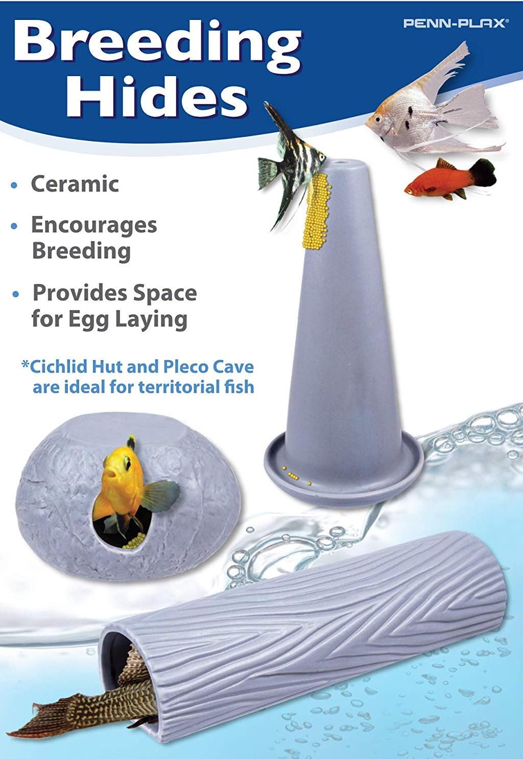 Penn-Plax Breeding Resins and Hide Away Caves for Plecos, Angelfish, Cichlids and More (Breeding Cone)
