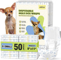 Male Dog Diapers Disposable, Xs, Male Dog Wraps with Wetness Indicator