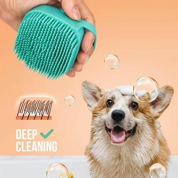 Pets Bath Brush | Scrubber for Bath | Dog Shampoo Brush | Dog Washing/Shower - Image 4