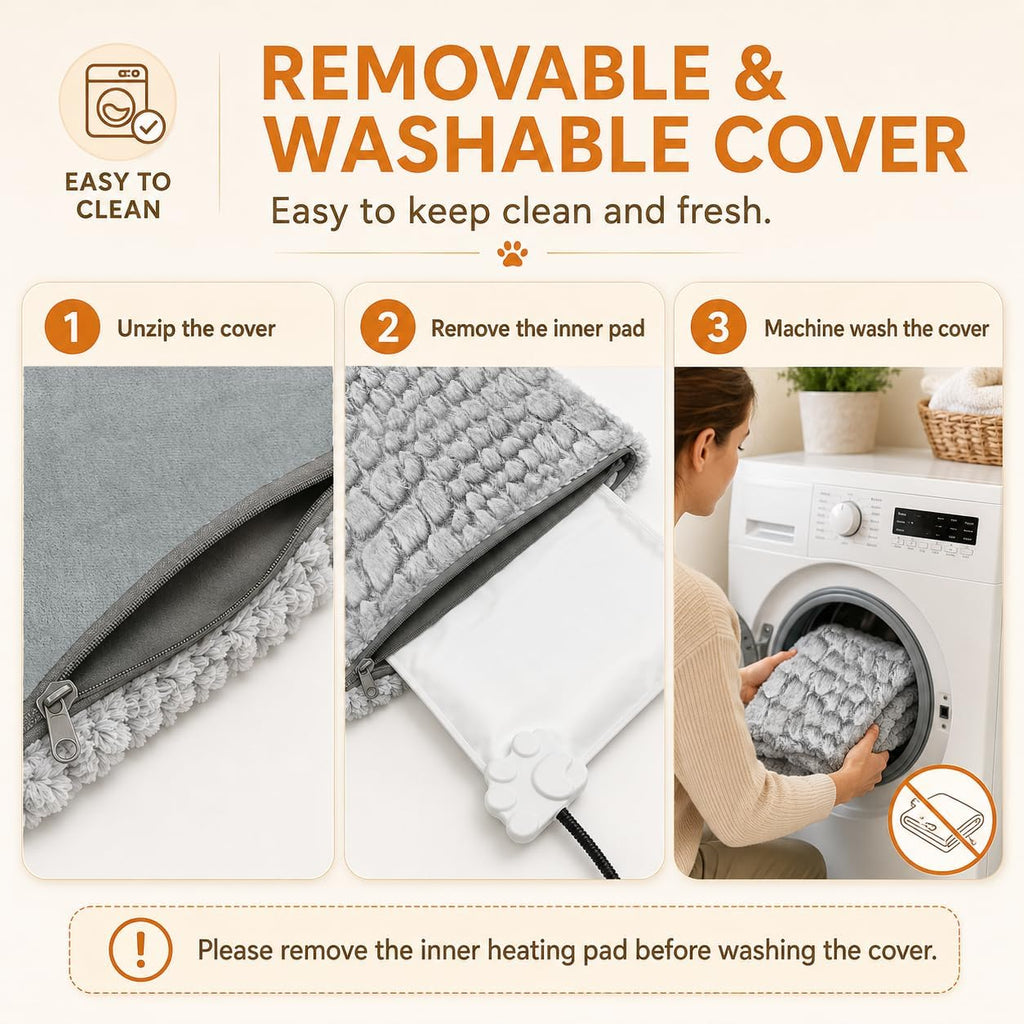 Large Dog Heating Pad with Normally Time&Temperature Controller 35x24in