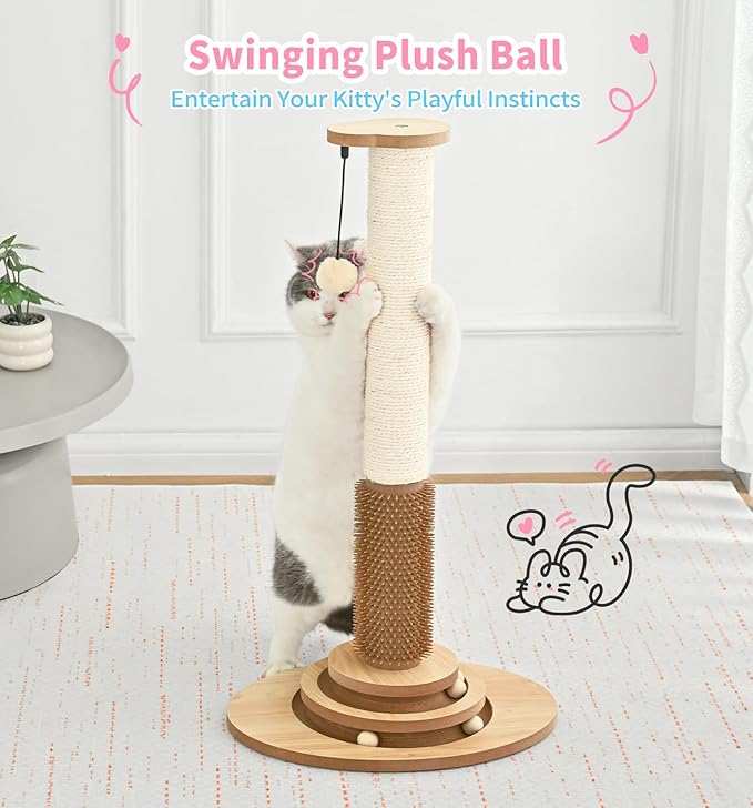 Made4Pets Cat Scratching Post Premium Sisal Cat Scratcher Kitten Toys - Image 7
