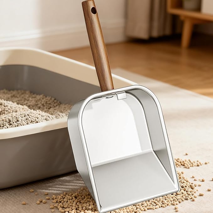 Wooden Cat Litter Scoop, Kitten Poop Shovel, 5.63x11.02 Inches Shovel - Image 7
