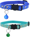 Set of 2: KioKatt Celestial Nylon Cat Collars by Kiokatt