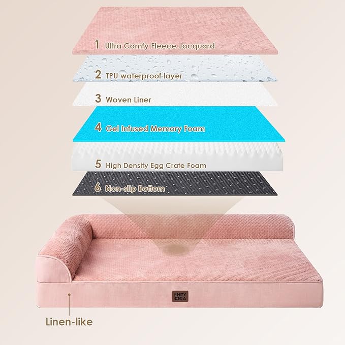 EHEYCIGA Extra Large Dog Bed Othorpedic, Memory Foam XL Dog Bed - Image 5