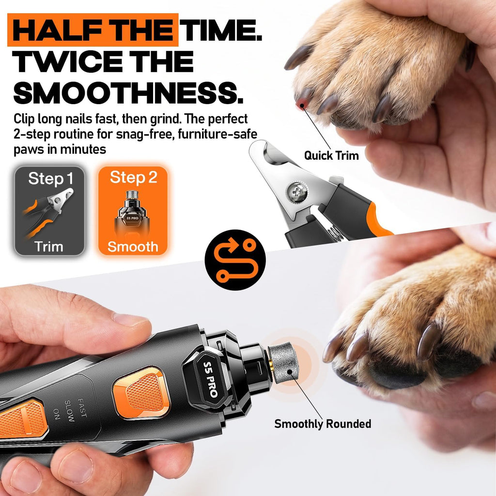 Super Quiet Dog Nail Grinder Kit Safe & Silent for Sensitive Dogs Cats